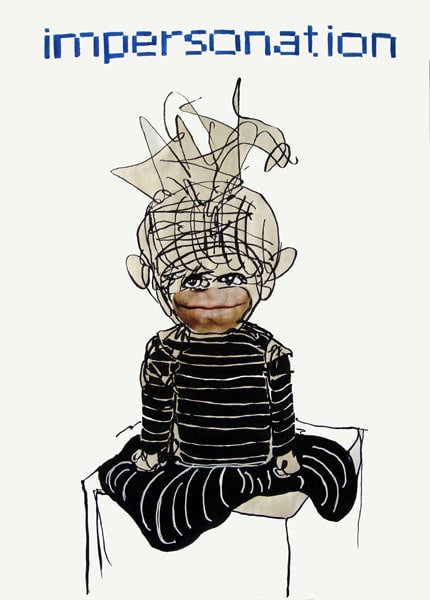 Impersonation 2010 - 73 x 50 cm - mixed media on paper