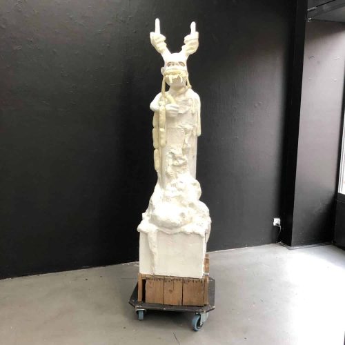 IST MIR WURST object (detail) 160_45_45cm - recycled materials