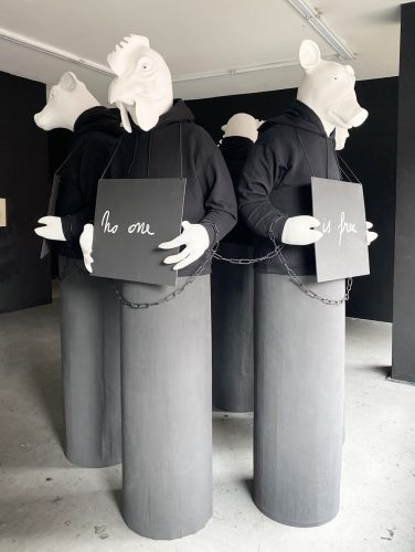 No One Is Free Until We All Are Free 2021 Installation view at Gallery Daeppen