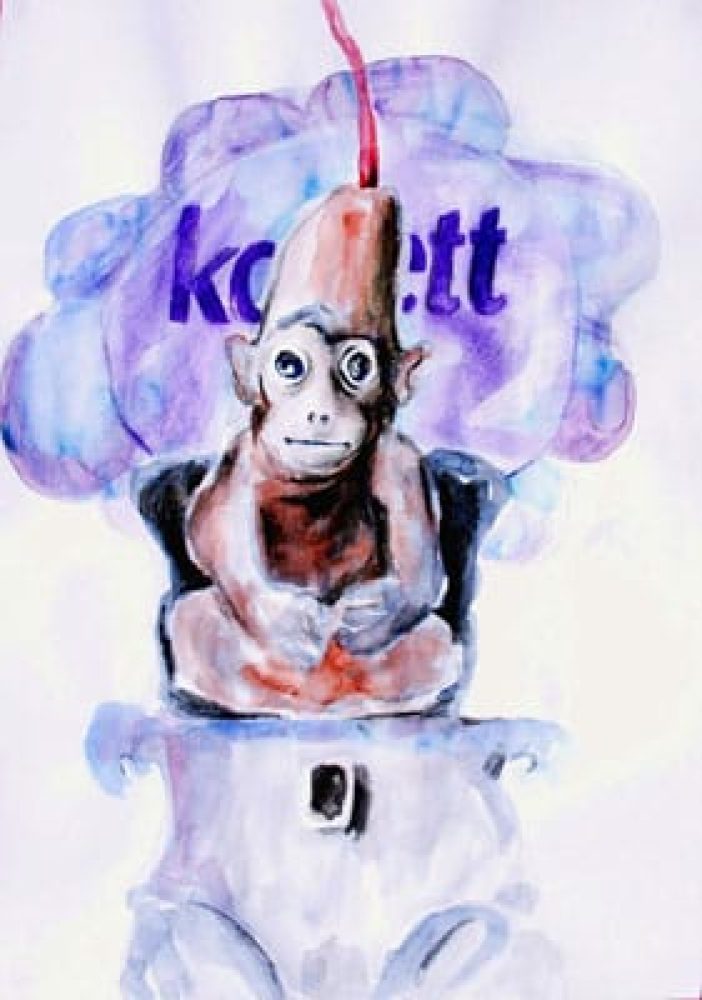 Kokett Monkey 2006 – 29.5 × 21 cm – watercolour on paper