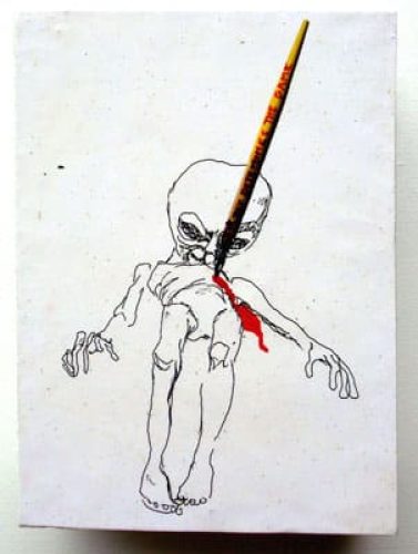 The toy determines the game 2008 - 22 x 16 x 9 cm - mixed media on wood