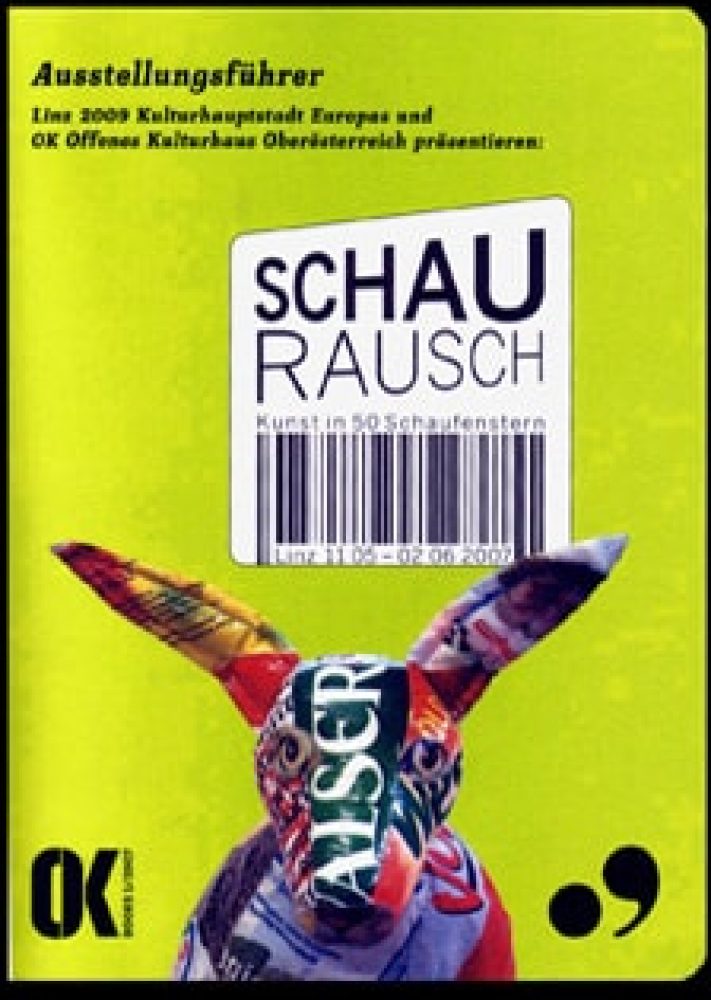Schaurausch exhibition catalogue cover featuring an image of Hilde Kentane’s work.