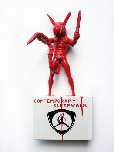 Contemporary Sleepwalk-2008 - 48 x 22 x 17 cm - mixed media on wood